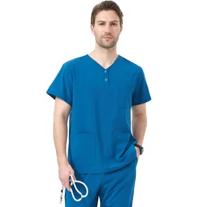 Women Stretch Nursing Uniforms Quick-Dry Doctor Dustproof Workwear Soft Clinical Scrub Sets Medical Scrubs Top+ Pants On Sale