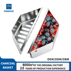 Pinnovo Char-Basket Porte-<span class=keywords><strong>charbon</strong></span> en acier aluminisé, paniers à <span class=keywords><strong>charbon</strong></span> pour grillades indirectes, compatibles avec les grils à <span class=keywords><strong>charbon</strong></span> <span class=keywords><strong>de</strong></span> <span class=keywords><strong>bois</strong></span> <span class=keywords><strong>de</strong></span> grande taille - Product Image 1