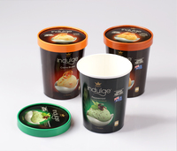 Tasses à crème glacée à paroi unique personnalisables de 2oz 3oz 4oz 5oz avec couvercle jetable Service d'emballage à guichet unique