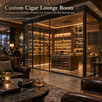 Projet de salon de cigares personnalisé pour hôtel, club, bar, restaurant, intérieur de humidor