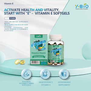 Cápsulas de Gel Suave de Vitamina E, Acetato de D-Alfa Tocoferol Premium, Sin Gluten, Sin OMG, para la Salud del Corazón, la Luminosidad de la Piel y el Cerebro - Product Image 2