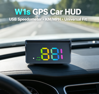 W1s GPS HUD avec affichage de vitesse réglable (KM/MPH) |   Compteur de vitesse USB pour pare-brise de voiture - Compatible avec tous les véhicules
