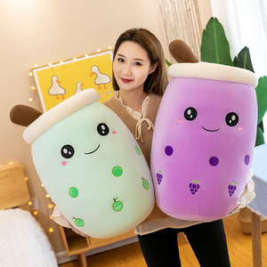 Oreiller en peluche Bubble Tea moelleux et adorable, vente en gros d'usine personnalisée, HQ Hot, adorable oreiller en peluche au lait de thé, peluche Boba à câliner - Product Image 4