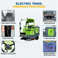 Balayeuse électrique autoportée pour la collecte des feuilles, du sable et de la poussière, nettoyage industriel extérieur