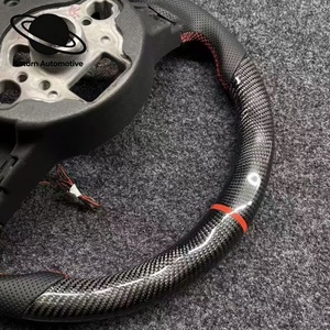 Volante de Cuero Vintage Mejorado, Compatible con Volkswagen MK5 MK6 MK7 7.5 MK8 GTI <span class=keywords><strong>GTD</strong></span> R <span class=keywords><strong>Golf7</strong></span> 7R Passat Polo GTI CC Tiguan - Product Image 4