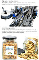 Ligne d'emballage automatique pour bouteilles de nourriture sèche, machine de remplissage et de bouchage de pots pour noix de cajou