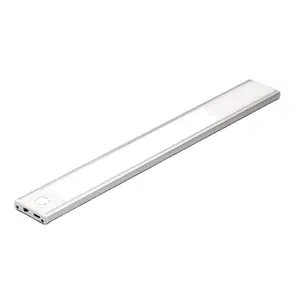 Goldmore6 48 Đèn LED Cảm Biến Chuyển Động Sáng Hơn Đèn Ngủ Tủ Quần Áo USB Có Thể Sạc Lại Cho Tủ Quần Áo Phòng Ngủ Nhà Bếp Trong Nhà 32CM