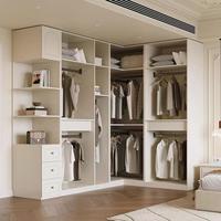 Ensemble de meubles de chambre à coucher et de salle de sport multifonctionnel moderne avec armoire et coiffeuse combinées, gain de place, miroir éclairé par LED