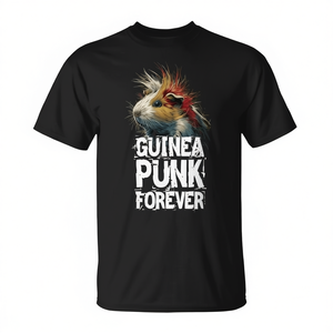 Camiseta Guinea Punk Forever negra para hombre, ropa informal - Product Image 2