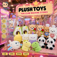 Vente en gros : Peluche animale super douce de 4/7/8/12/15 pouces pour machine à griffes, porte-clés anti-stress, promotion économique, offre spéciale