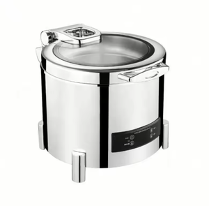 Nouveau Bain-marie rectangulaire électrique en acier inoxydable 10L de la série <span class=keywords><strong>Lido</strong></span>, chauffe-plat de luxe pour la restauration et l'hôtellerie - Product Image 4