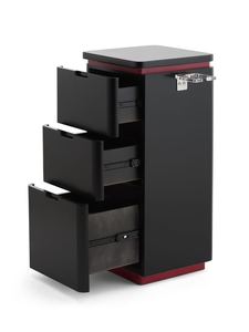 Modern Barber Salon Wooden 4-Wheel Multi-functional Tool Cabinet Single/Double-sided for Hairdressing Cart Head Spa Trolley - Product Image 2