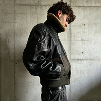 Fabricant OEM, vêtements de luxe sur mesure, veste en cuir pour homme, veste en cuir imperméable pour moto, veste en cuir pour homme, style décontracté, poids lourd