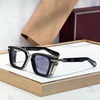 JMM BORODINO 52-21-146 Lunettes de soleil pour hommes et femmes de qualité supérieure, lunettes de soleil de créateur, style punk classique, luxe, en acétate, UV400, avec boîte