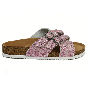 Double Buckle <b>Cork</b> Slide Slippers Open Toe Flat <b>Sandals</b> Casual Outdoor Summer Footwear - Product Image 4