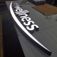 Enseignes en acrylique 3D personnalisées avec lettres LED pour l'extérieur Lettres lumineuses éclairées à l'avant en métal pour la signalisation professionnelle