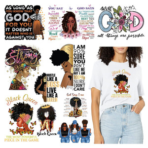 Autocollants de transfert de chaleur de la reine noire Sistas pour vêtements, autocollants de bricolage lavables pour T-Shirts vestes sacs à dos Design - Product Image 5