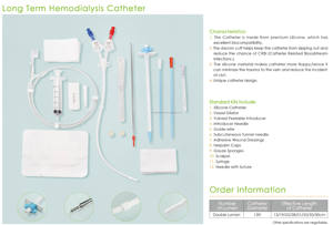 Set kateter dialisis hemoil sekali pakai medis, Kit Dialyzer darah beberapa Lumen pusat dialisis haemodium ICU - Product Image 6