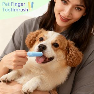 360 Degree Dog Cats Finger Toothbrush Food-Grade Silicone Cleaning Brush Soft Dental Care Pet Fingers Teeth Cleaning <b>Tool</b> - Product Image 6