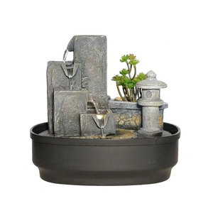 La fontaine de bouddha de jardin zen de table personnalisée comprend un lac de roches de sable et un bonsaï - Product Image 6