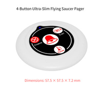 Système d'appel sans fil pour serveurs CTW08, montre-pager avec 4 boutons d'appel ultra-minces pour restaurant, café, maison de retraite