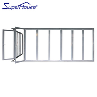 Superhouse Fournisseur de portes et fenêtres en aluminium Porte pliante d'angle Porte pliante personnalisée avec quincaillerie de haute qualité