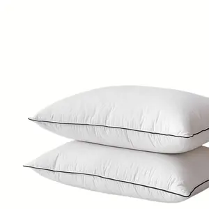 Luxury Downlite Medium Density 600 Fill Power Goose Down Feather Pillow Insert with Soft Cotton Fabric