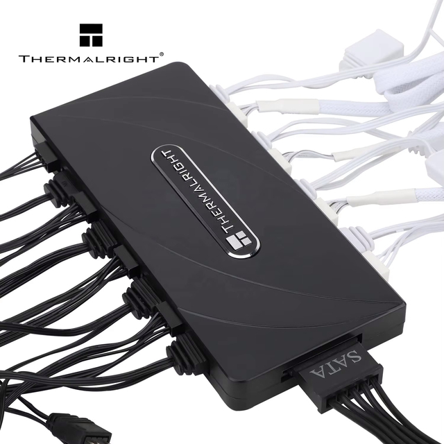 Thermalright ARGB Fan HUB Controller Support 8 Groups of Fans 8-Port 4 Pin PC Fan Controller 5V-3Pin ARGB