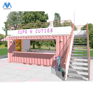 Contenedor Prefabricado de Acero de 20 pies con Paneles Sándwich, Cafetería, Bar, Terraza, Cocina Móvil, Diseño Contemporáneo, Quiosco de Comida para Centro Comercial - Product Image 1