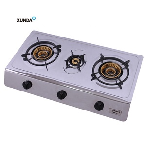 Xunda fabricante personalizado buen precio estufa de gas de mesa de acero inoxidable portátil 3 quemadores cocina de gas de mesa para exteriores - Product Image 6