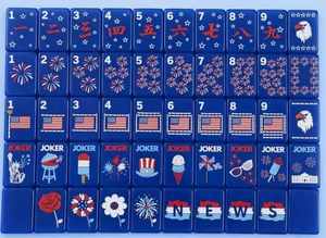 <strong>Ready</strong> Stock Custom Blue Engraved Acrylic American Mahjong <strong>Set</strong>, Luxury 4-Player <strong>Game</strong> for Family Party - Product Image 3