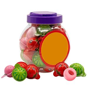Bocaux cylindriques en HDPE et PCTG pour bonbons gélifiés aux fruits, capacité 500 ml, avec couvercle en aluminium - Product Image 1