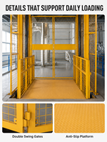 Plateforme élévatrice électrique pour échafaudage, monte-charge de construction pour le commerce de détail et les hôtels, capacité de charge de 0,5 tonne, construction métallique