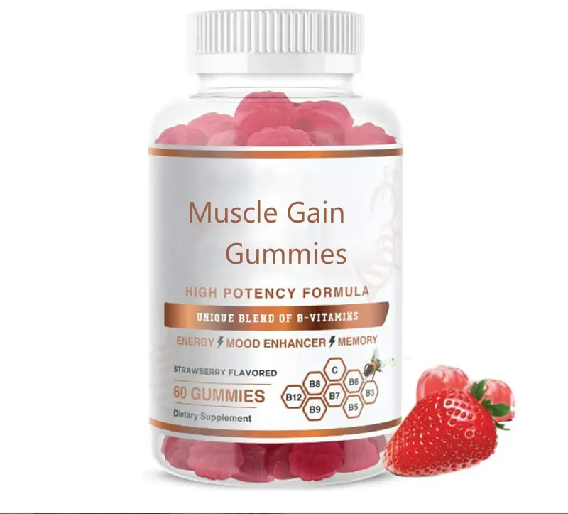 100% Organic Post Work Out Energy Gummies With Creatine Monohydrate Muscle Builder Muscle gain gummy