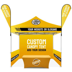 Factory Direct Custom Printed Advertising <b>Tent</b> ODM Complete Booth Set, Pop Up <b>Canopy</b> With Brand Flags For Trade Fair Bulk Supply - Product Image 2