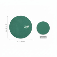 Sous-verres en tissu de coton jetables modernes, serviettes de table personnalisées avec logo couleur, 11,5 cm, pour restaurants, bars à domicile, hôtels