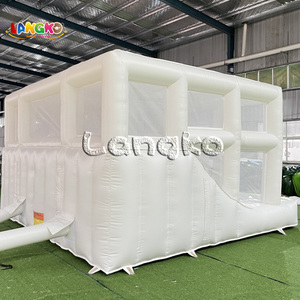 Château gonflable blanc pour enfants, grand trampoline extérieur, combo <span class=keywords><strong>ballon</strong></span> blanc, maison de rebond moderne, maison de rebond gonflable - Product Image 4