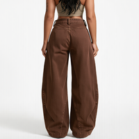 Celana Jeans Wanita Model Y2K Vintage Straight Barrel Leg Breathable Waist Bentuk Sabit Low Crotch Loose Fit Kancing Light Wash Streetwear