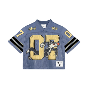 Tontons personalizado sublimado de gran tamaño Crop American Football Jersey Classic Retro American Football Shirt - Product Image 1