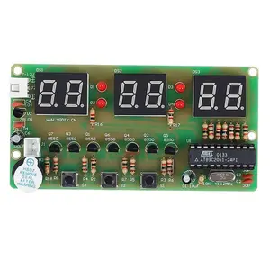 6位AT89C2051数字钟电子焊接实践项目DIY组装套件