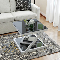 AILICHEN Table basse moderne en acier inoxydable et verre pour maison chinoise, beau design pour salon, meubles de maison
