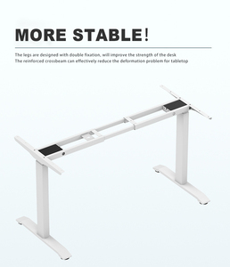 Meja listrik berdiri, meja komputer berdiri elektrik dengan pengaturan tinggi, logam rumah kantor cerdas ergonomis - Product Image 4