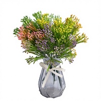 Bouquet artificiel en plastique, petites fleurs, plante artificielle, plante verte, décoration de séparation, plante en pot, modèle de fruit étoilé à 5 branches