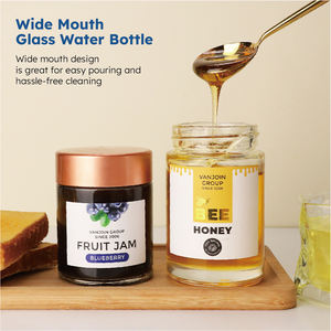 Pots à miel en verre de 180 ml, 360 ml, 750 ml, petits pots à miel avec couvercles en bois, mini pots à miel - Product Image 2