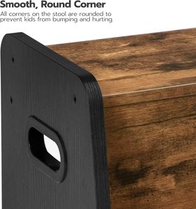 Tabouret de lit en bois à deux marches pour enfants pour l'apprentissage de la propreté Décoration moderne et champêtre Marque Zzm Fabriqué en Europe - Product Image 5