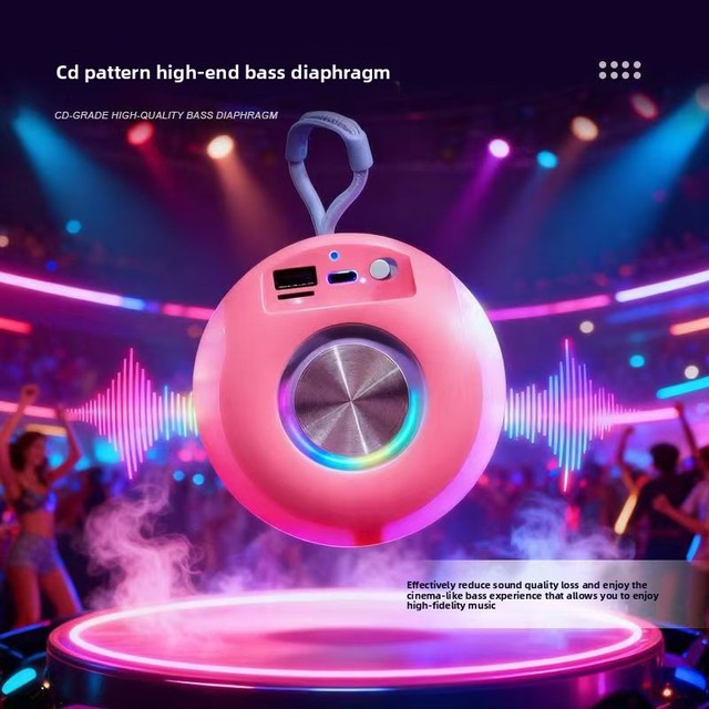 Dual Function Portable Speaker Colorful Charging Small Speaker Outdoor Portable Desktop Speaker