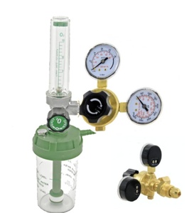 DEM SR0210M Medical Oxygen Regulator With <strong>Flowmeter</strong> and Humidifier - Product Image 1