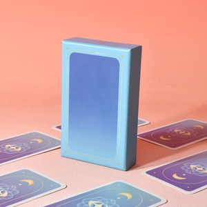 <span class=keywords><strong>Cartas</strong></span> de <span class=keywords><strong>Tarot</strong></span> Personalizadas Premium, Papel de Núcleo Negro de 330 g/m², Laminado, Impermeable, Diseño Personalizado con Caja de Cubierta Cielo y Tierra - Product Image 1