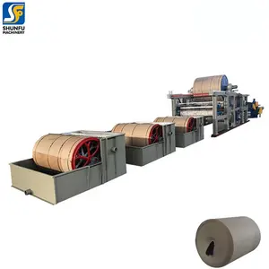 Machine à papier en pulpe de haute qualité à bas prix pour fabriquer une machine à papier kraft en carton fourdrinier ondulé à rouleaux géants à vendre