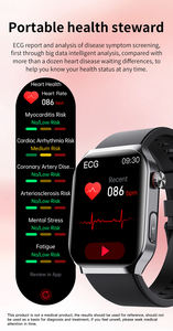 2025 el más nuevo reloj inteligente Health F700 ECG HRV bandas de monitoreo del sueño IP67 impermeable SOS llamada de emergencia <span class=keywords><strong>salud</strong></span> Fitness Smartwatch - Product Image 3